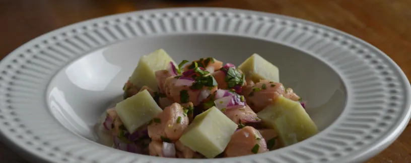 Receita de Ceviche de Salmão com Weissbier