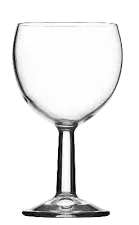 Taça de pé alto e bojo arredondado, vazia