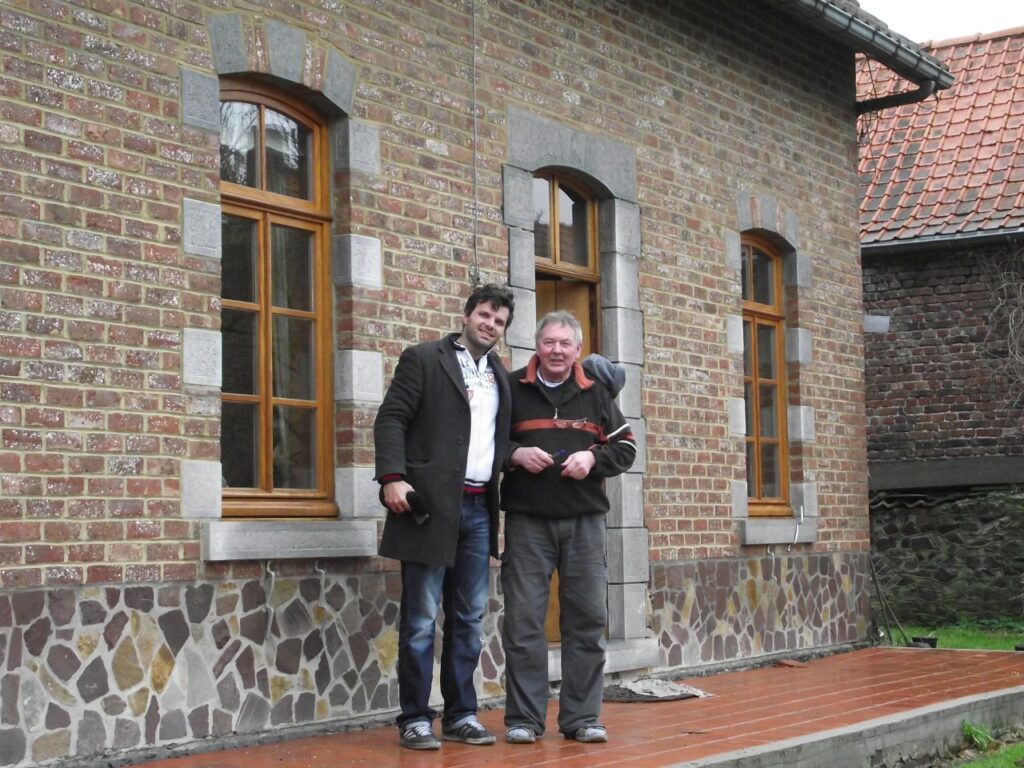 O ano da Cerveja Belga - Jean-Pierre Eloir e Douglas Merlo na Abbaye des Rocs em 2010